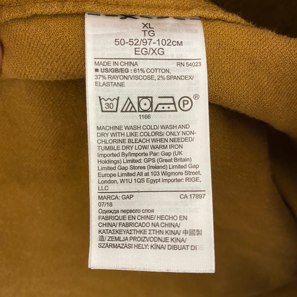 Gap Men’s Heavy Camel Brown Shirt Jacket, Size XL - Picture 4 of 5